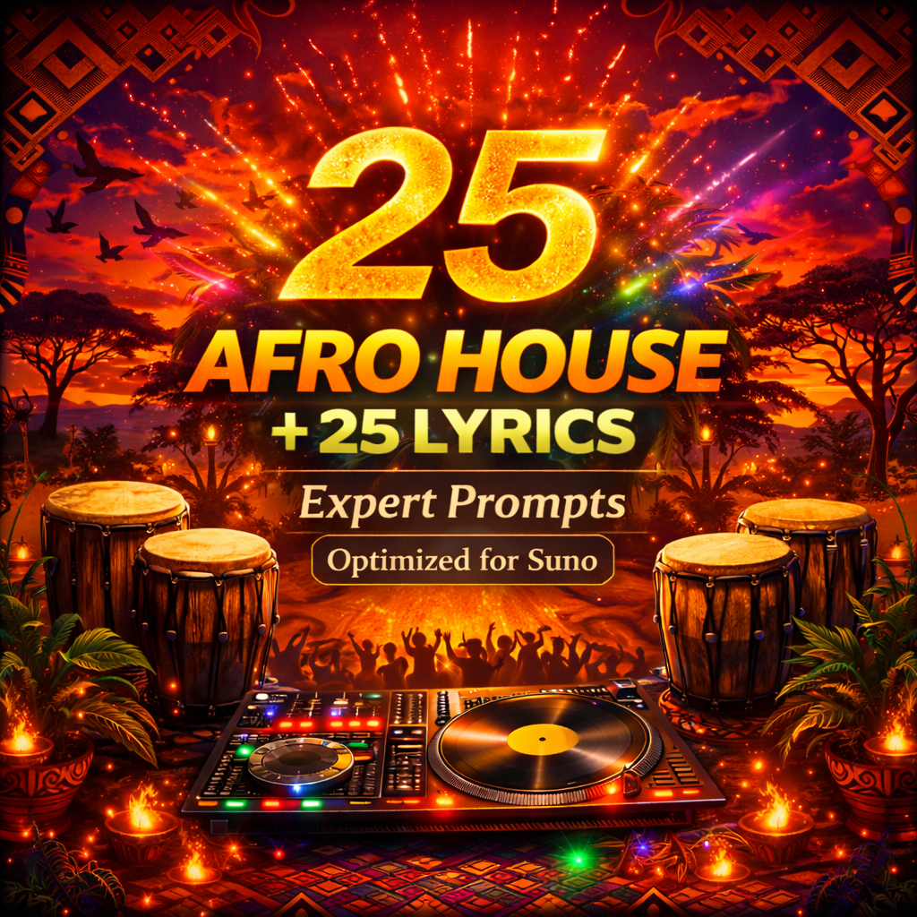 Afro House Prompts for Suno, Deep Rhythms and AI Music