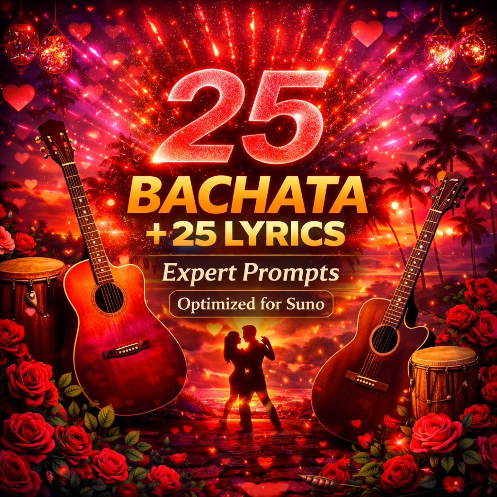 Bachata Prompts for Suno, Romantic Latin Rhythm and AI Music