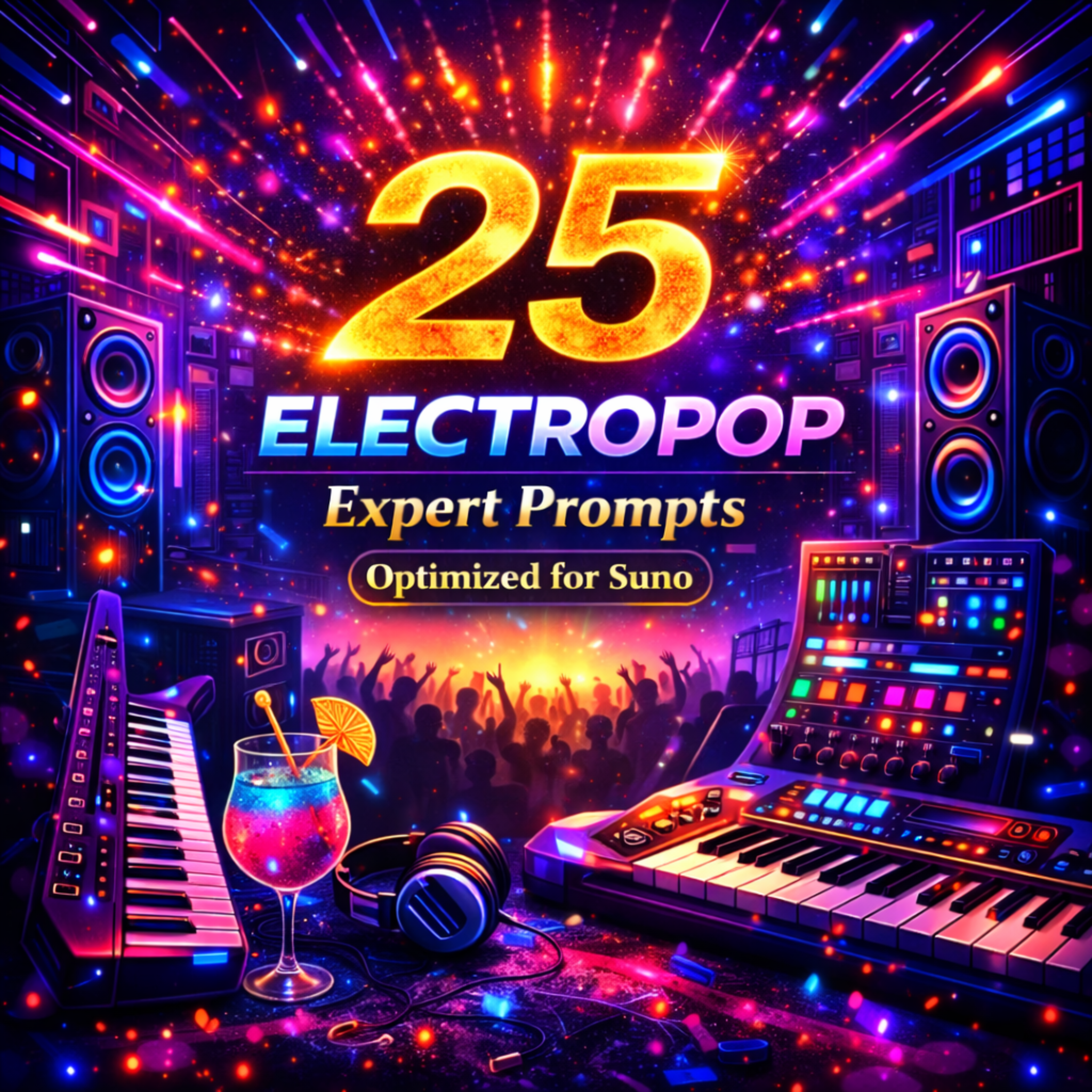 Electropop Prompts for Suno, Catchy Hooks and AI Music