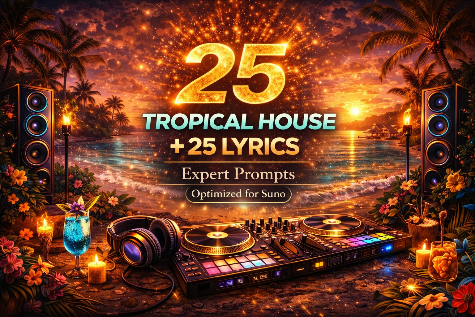 Tropical House Prompts for Suno, Summer Vibes and AI Music