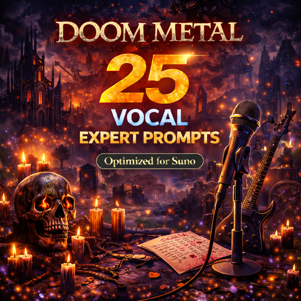 Doom Metal Vocal Prompts for Suno, Heavy Atmosphere and AI Music