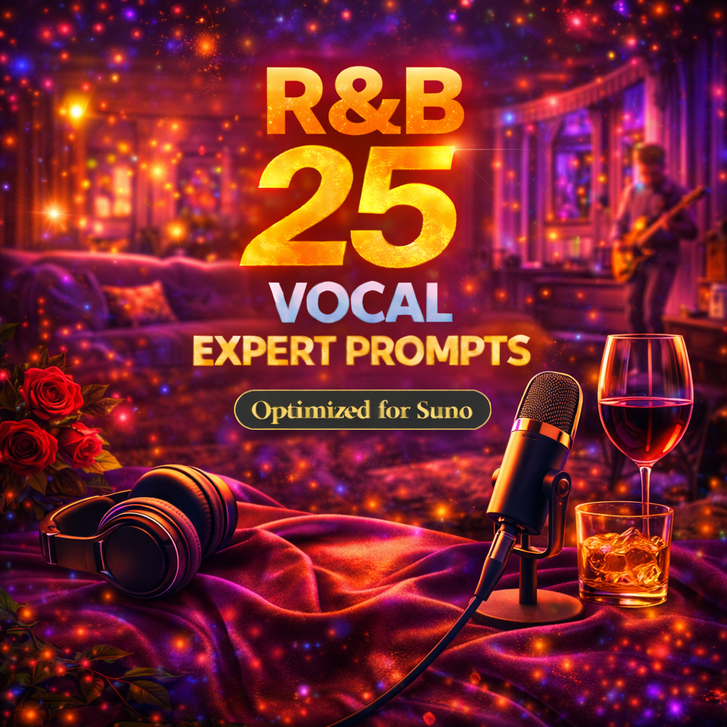 R&B Vocal Prompts for Suno, Smooth Hooks and AI Music