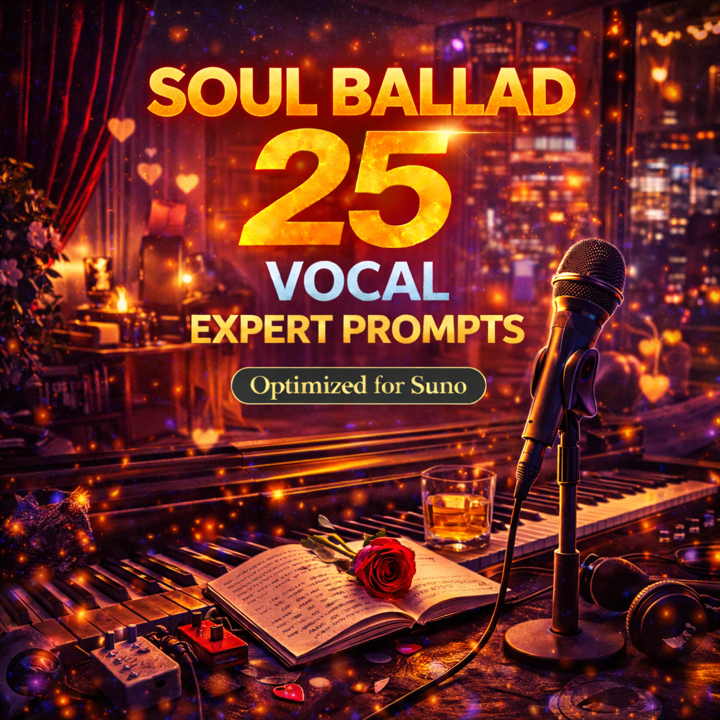 Soul Ballad Vocal Prompts for Suno, Warm Hooks and AI Music